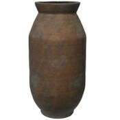 Wholesale - 11.22"x21.85" BROWN DISTRESSED FINISH VASE, UPC: 840104935125